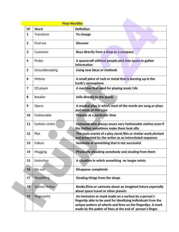 Comprehensive vocabulary and wordlist collection