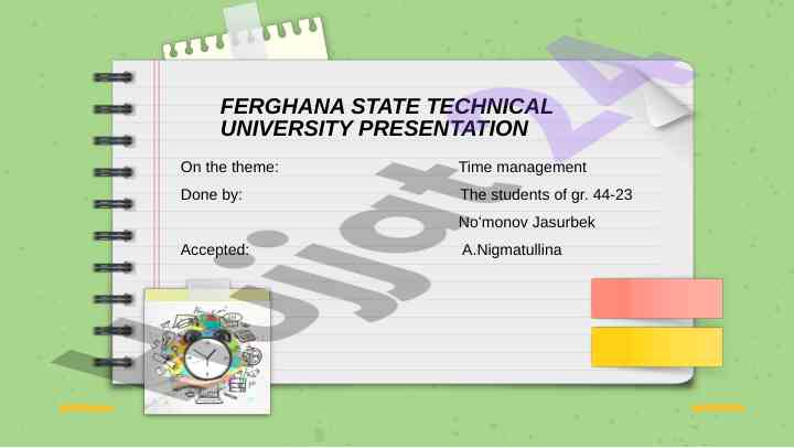 Time management presentation for effective productivity