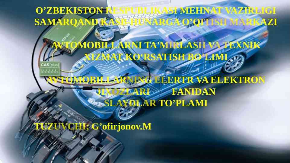 Akkumulyator batareyalariga texnik xizmat tartibi