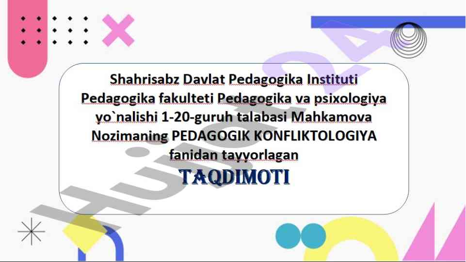Oilaviy munosabatlar yuzaga keladigan konfliktlar