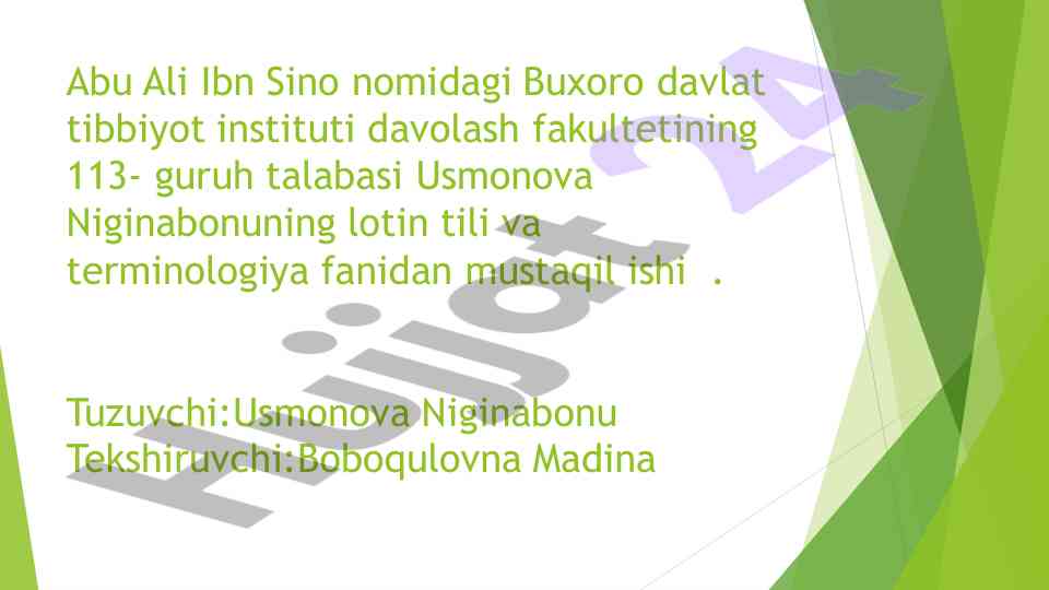 Rim kalendariga doir mustaqil ish