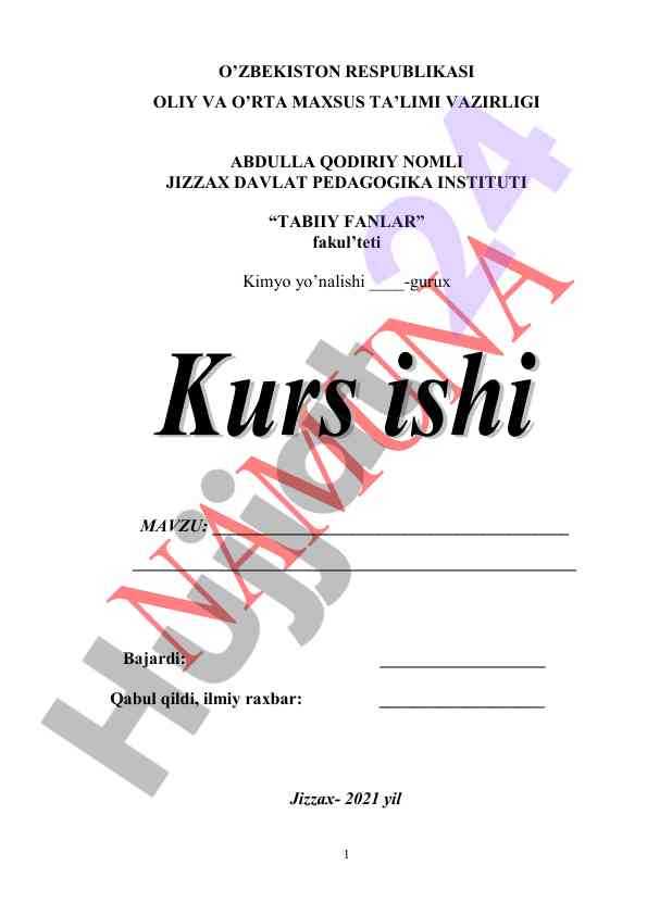 Tabiiy fanlarda kimyo o'qitish metodikasi