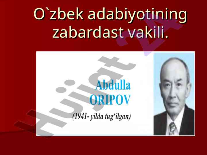 O'zbek adabiyotining zabardast vakili asarlari