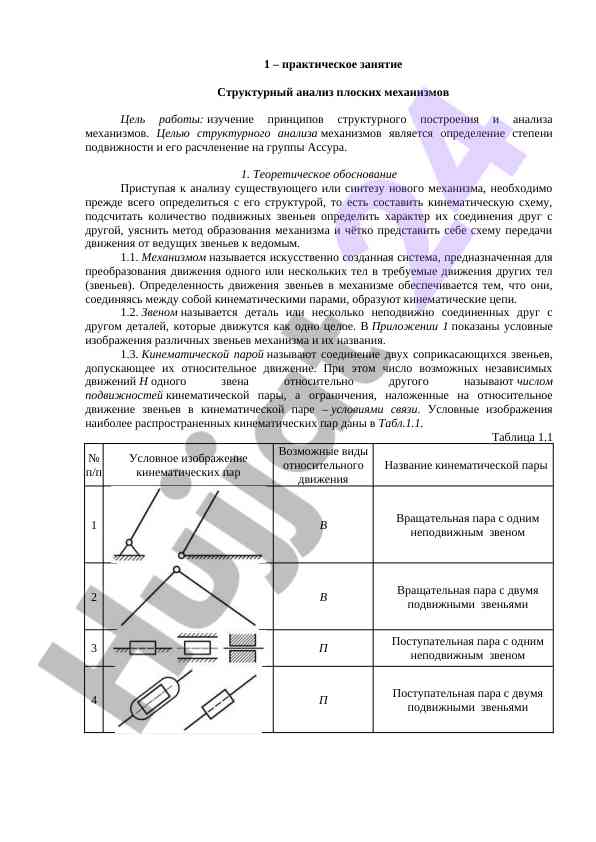 Strukturnyiy analiz ploskikh mekhanizmov