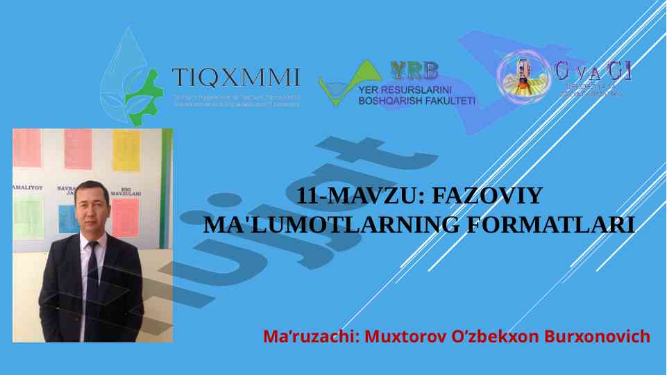 Fazoviy ma'lumotlarning formatlari tahlili