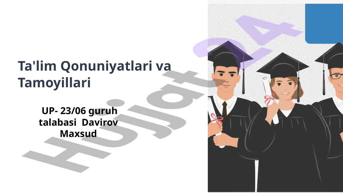 Ta'lim qonuniyatlari va tamoyillari: asosiy tushunchalar