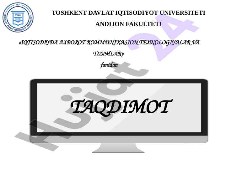 Ma‘lumotlar bazalari va big data bilan ishlash texnologiyalari
