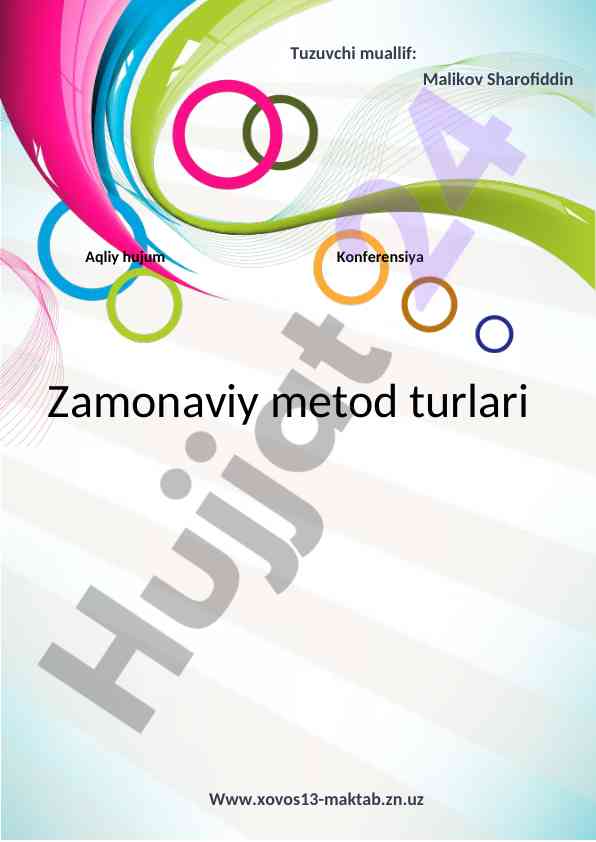 Ta’lim metodlari va ularning turlari