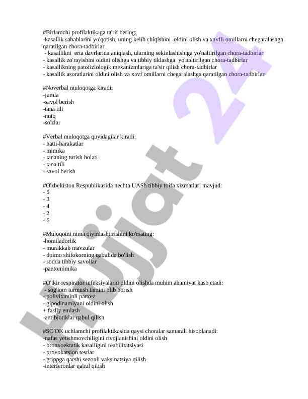 Profilaktika va muloqotning ahamiyati