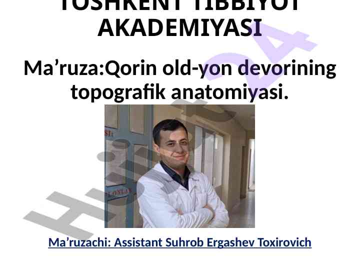 Qorin old-yon devorining topografik anatomiyasi