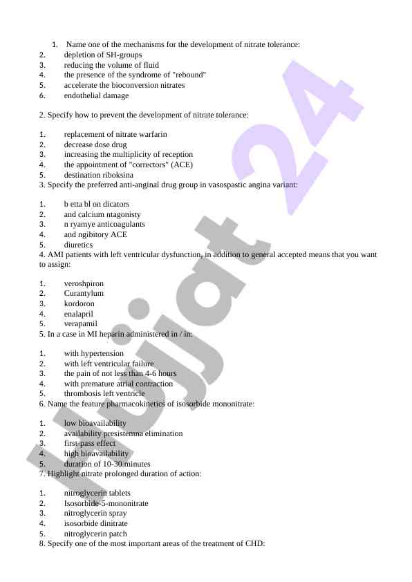 Nitrate tolerance mechanisms and prevention strategies