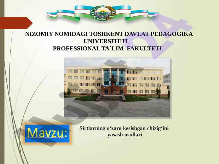 Parallel kesuvchi tekisliklar usuli yozuvi