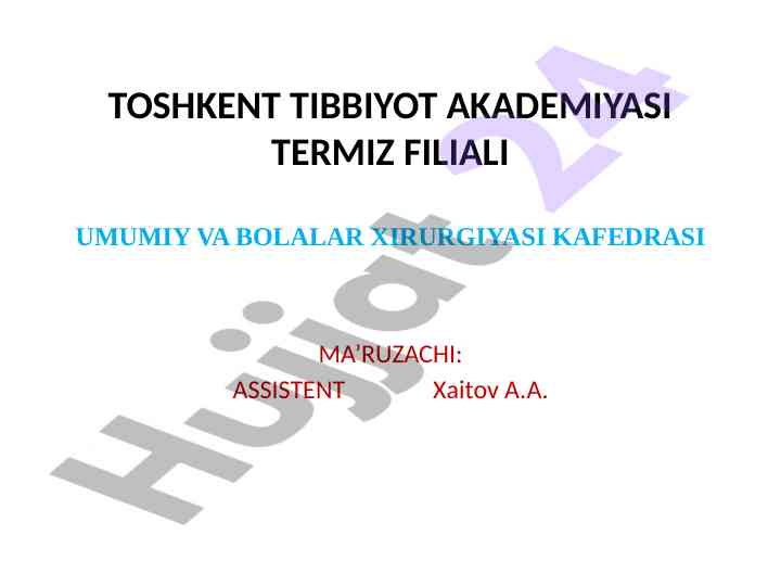 Zamonaviy xirurgiyaning rivojlanish tarixi