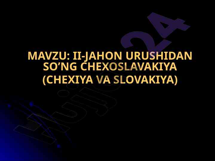 Chexoslovakiya tarixi va ijtimoiy o'zgarishlar