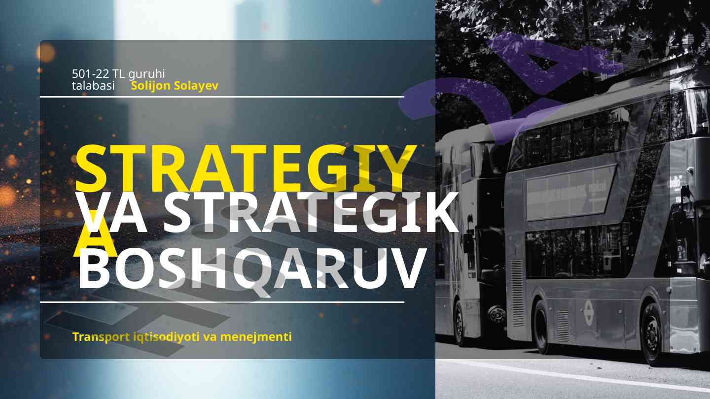 Strategiya va strategik boshqaruv