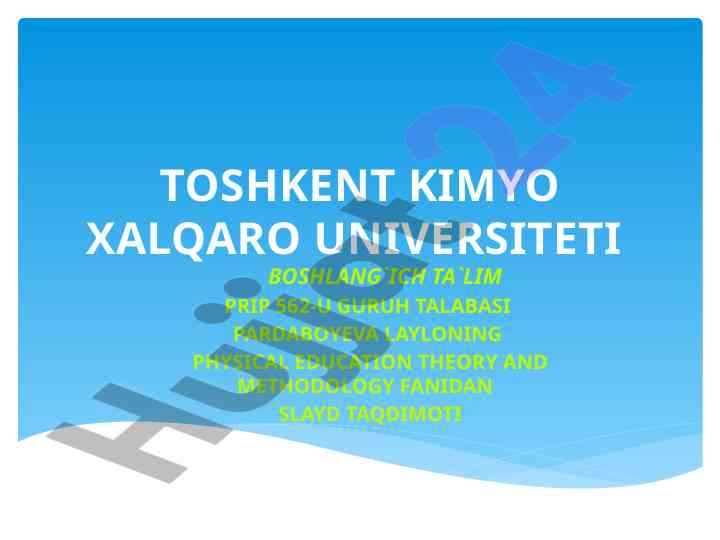 Yengil atletikaning tasnifi va jismoniy tarbiya