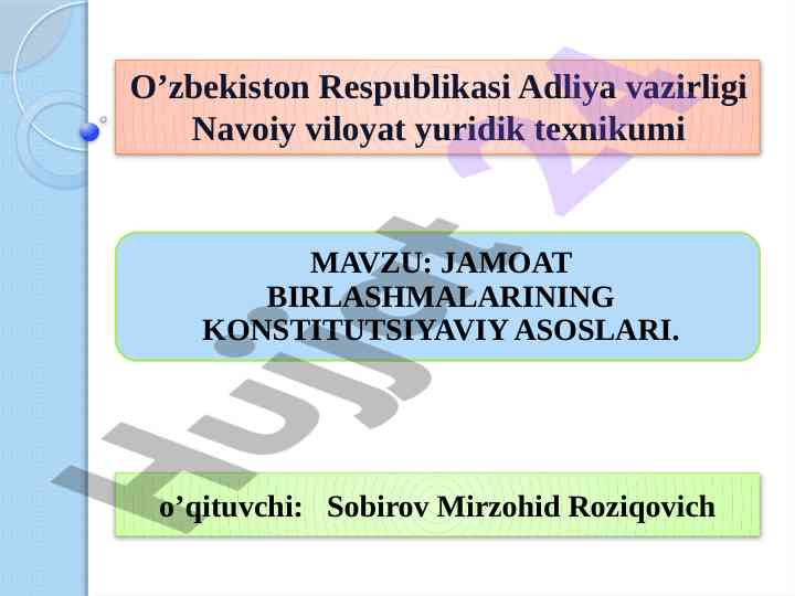 Jamoat birlaşmalarining tizimi va vazifalari
