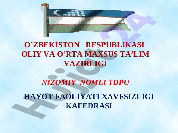 Texnogen tusdagi favqulodda vaziyatlar tavsifi