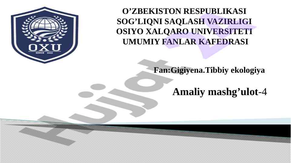 Mikroiqlim ko'rsatkichlari va gigiyenik ahamiyati