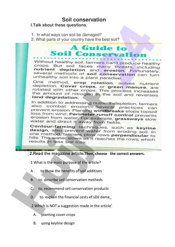 Soil conservation practices and their importance