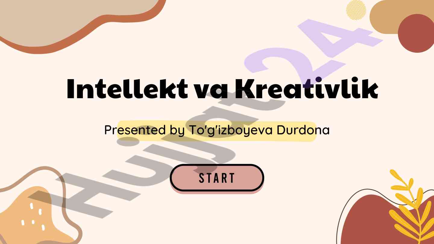 Intellekt va kreativlik: o'zaro tushunish jarayoni