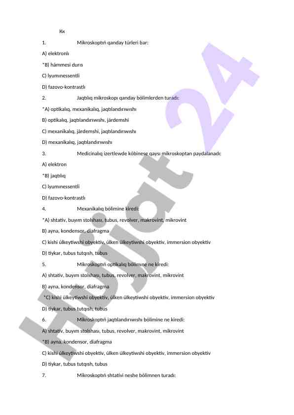 Mikroskop turlarini o'rganish