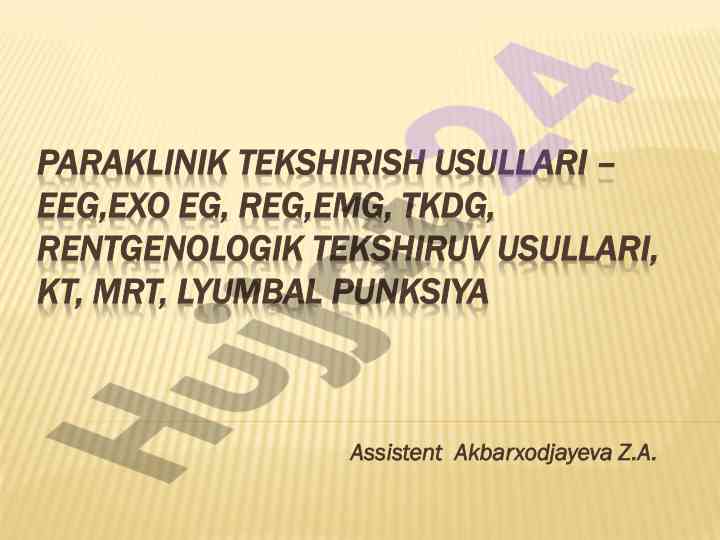 Elektroensefalografiya usullari va tadqiqotlari