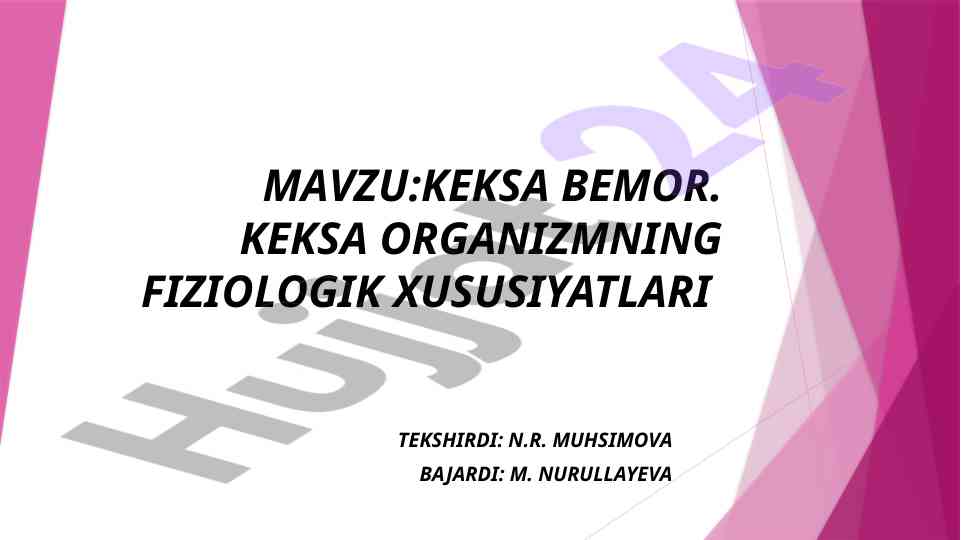 Keksalar bilan suhbatlashish fiziologik tafsilotlari