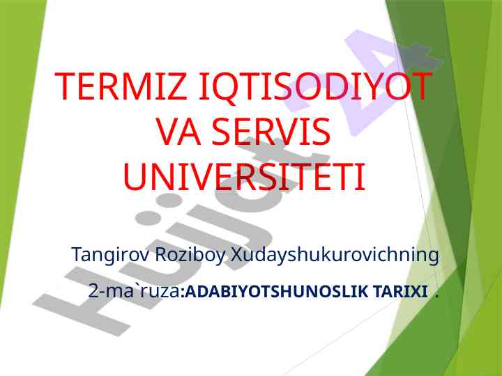 Adabiyotshunoslik tarixi va uning ahmiyati