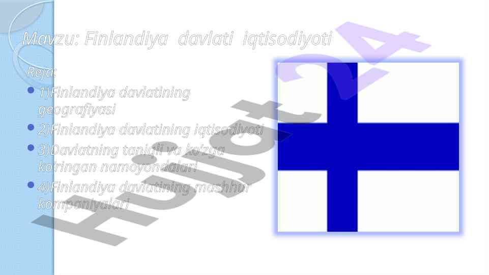 Finlandiya davlati iqtisodiyoti haqida ma'lumotlar