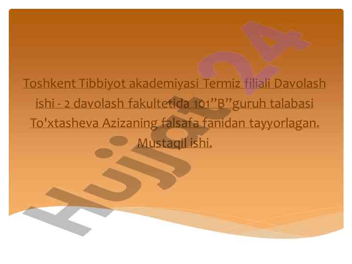 Tabiatni o’rganishdagi qarashlar inson falsafasi