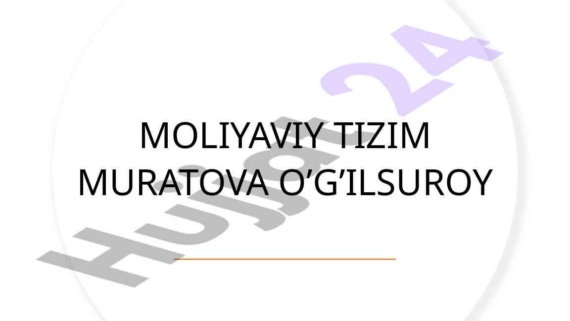 Moliya tizimi va moliyaviy bozorlar haqida ma’lumot