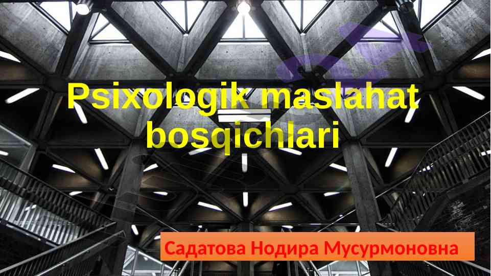 Psixologik maslahatni o'tkazishga tayyorlanish bosqichlari