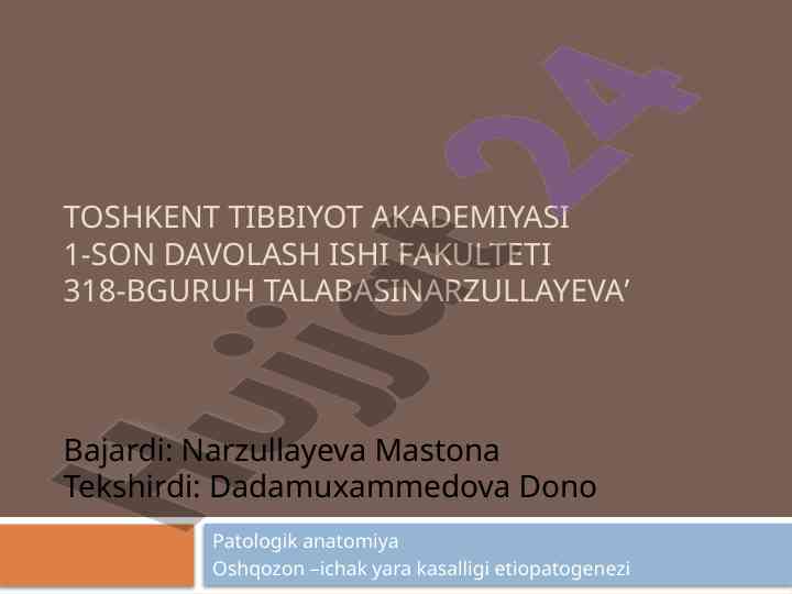 Oshqozon-ichak yara kasalligi etiopatogenezi