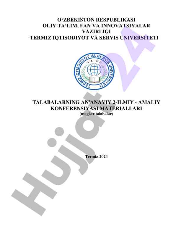 Ilmiy-amaliy konferensiya materiallari 2024