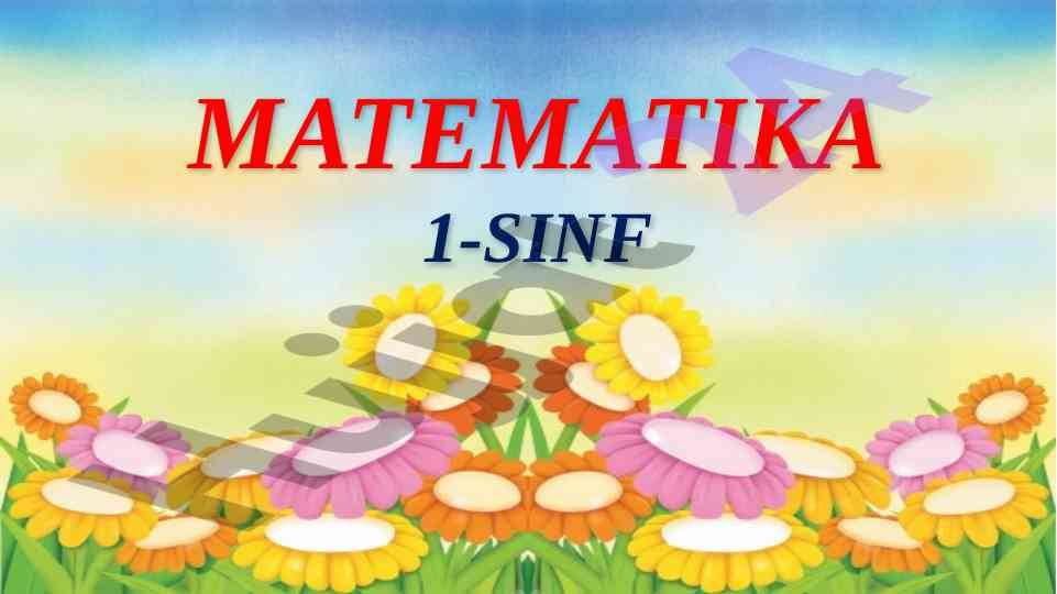 Juft va toq sonlar mavzusi