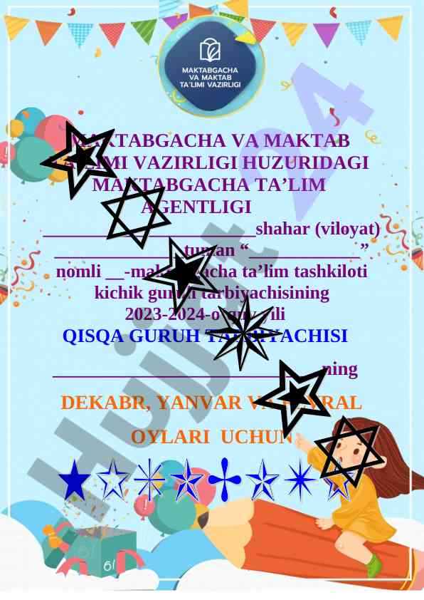 Qish mavzusida maktabgacha ta'lim faoliyatlari hisoboti