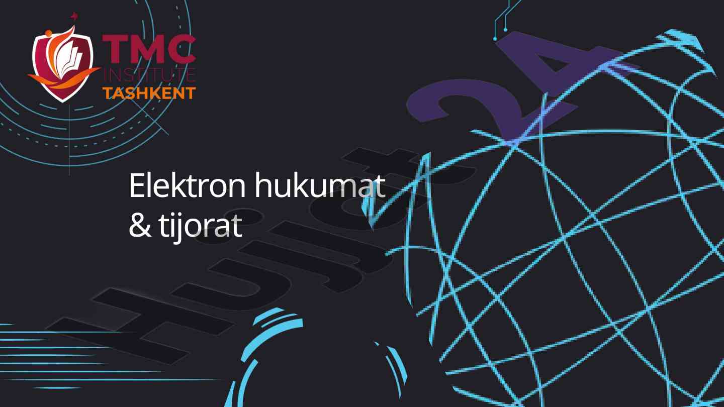 Elektron hukumat va tijorat tizimlari rivojlanishi