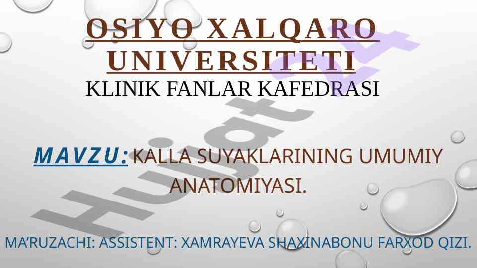 Kalla suyaklarining umumiy anatomiyasi