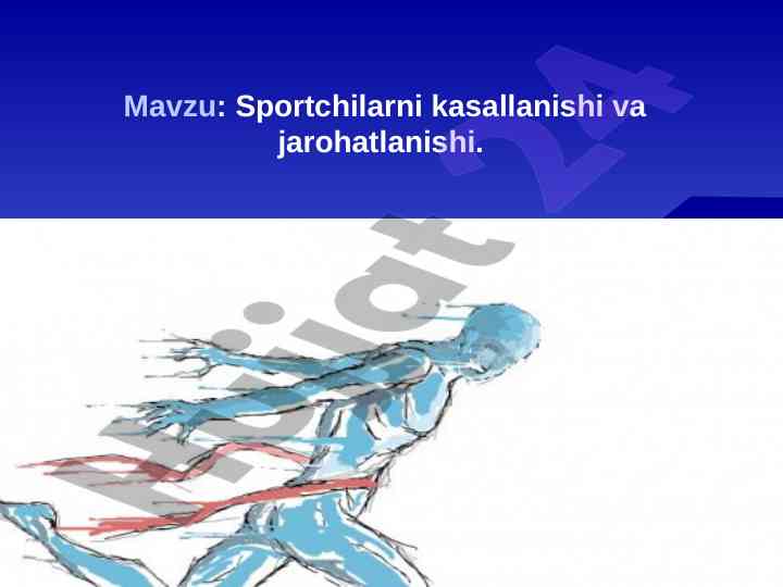 Sportchilarni kasallanishi va jarohatlanishi tahlili