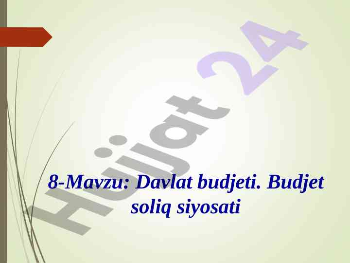 Davlat budjeti va soliq siyosati tahlili