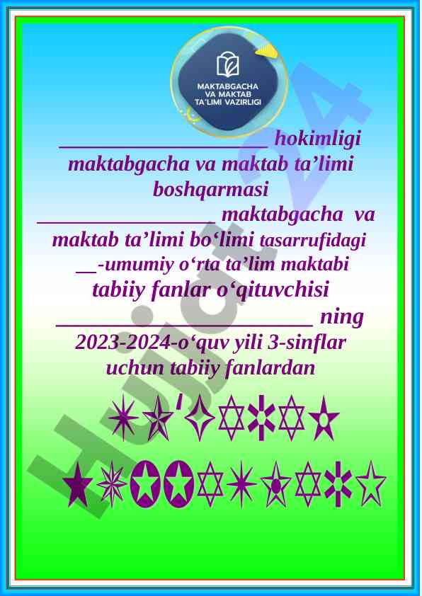 3-sinf tabiiy fanlar bo‘yicha to‘garak a‘zolari ma’lumoti