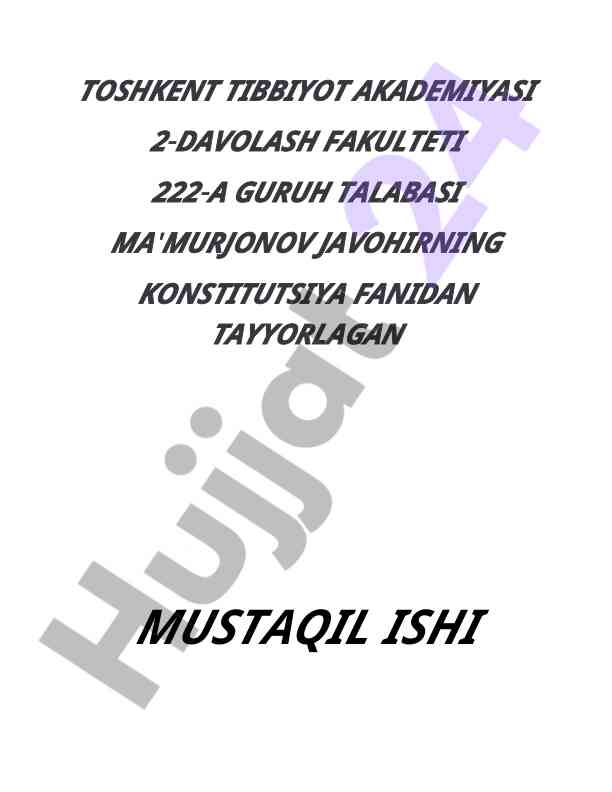 Yangi o'zbekiston va konstitutsiya o'zgartishlari