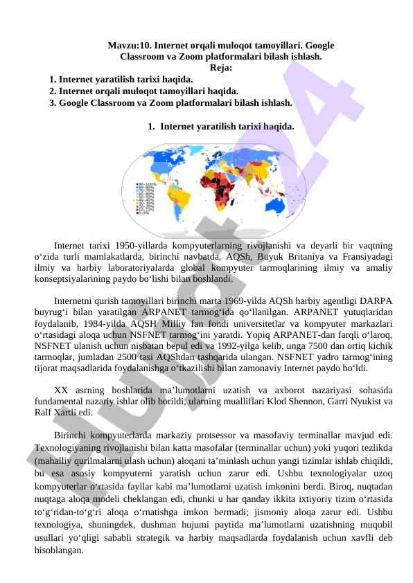 Internet orqali muloqot tamoyillari va platformalar