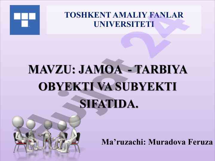 Jamoa shakllantirish va ijtimoiy muhit