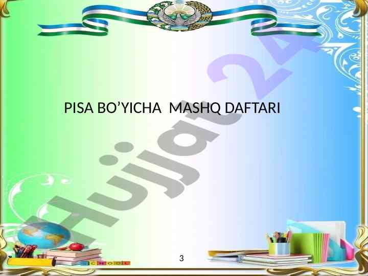 Pisa bo‘yicha mashq daftari 3 raqamli resurs