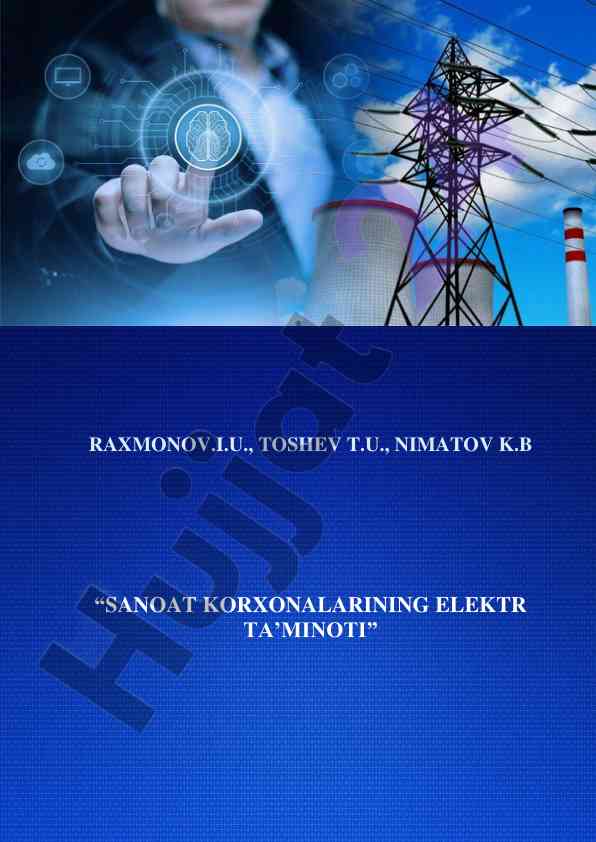 Sanoat korxonalarining elektr ta’minoti o‘quv qo‘llanma