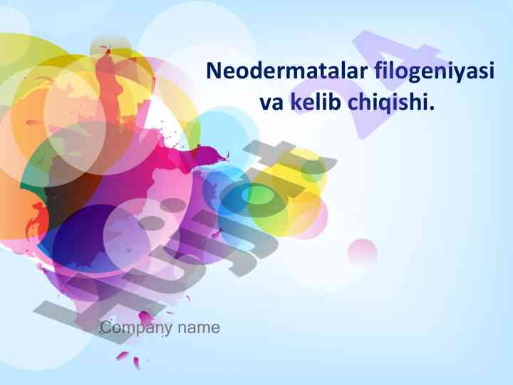 Neodermatalar filogeniyasi va kelib chiqishi