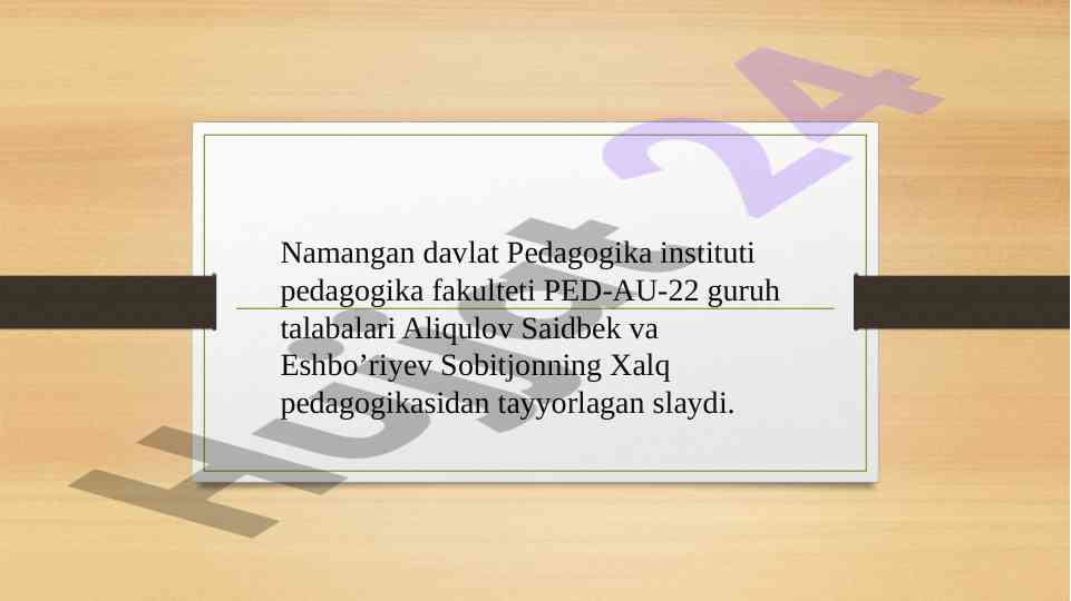 Xalq og’zaki ijodi janrlarining tarbiyaviy ahamiyati