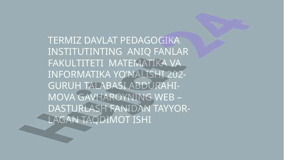Foydalanuvchi tomonidan aniqlangan funksiyalar